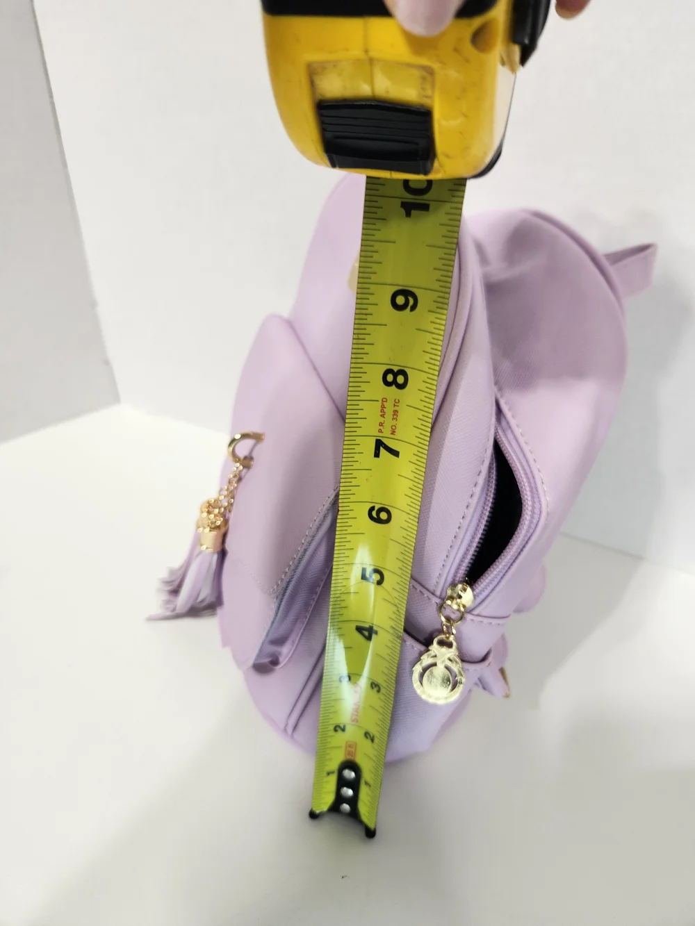 Lilac Kids Mini Tassel Backpack with Gold Accents